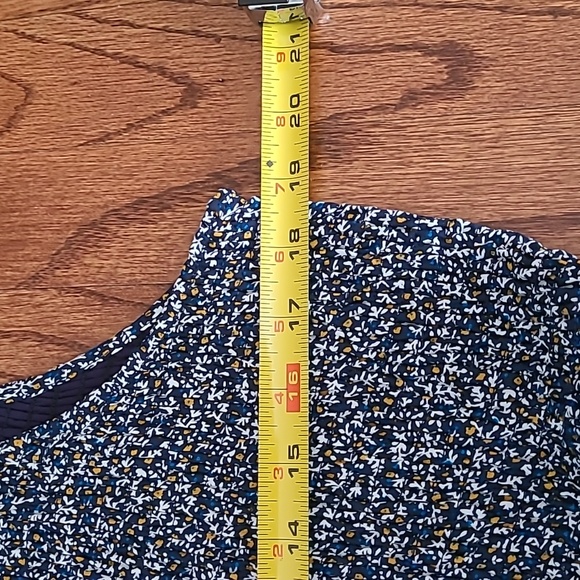 Smocked  Bodice Hudson Gray Blue Floral Sleeveless Maxi Dress - Picture 9 of 14